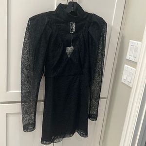 NWT black lace cocktail dress